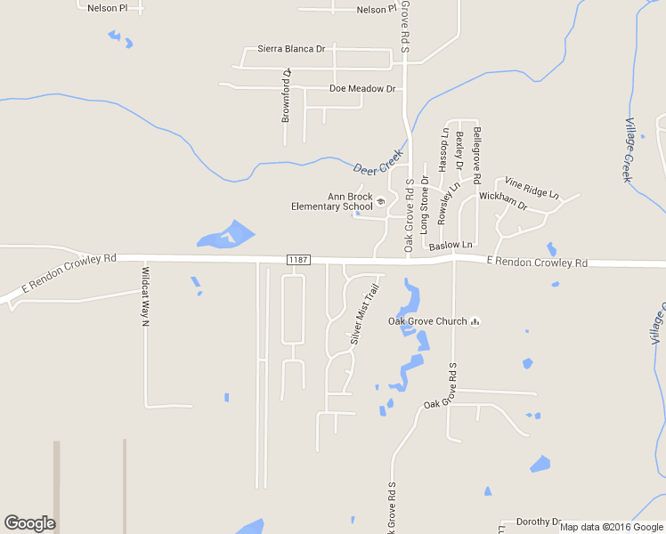 map of restaurants, bars, coffee shops, grocery stores, and more near 1255 East Rendon Crowley Road in Burleson