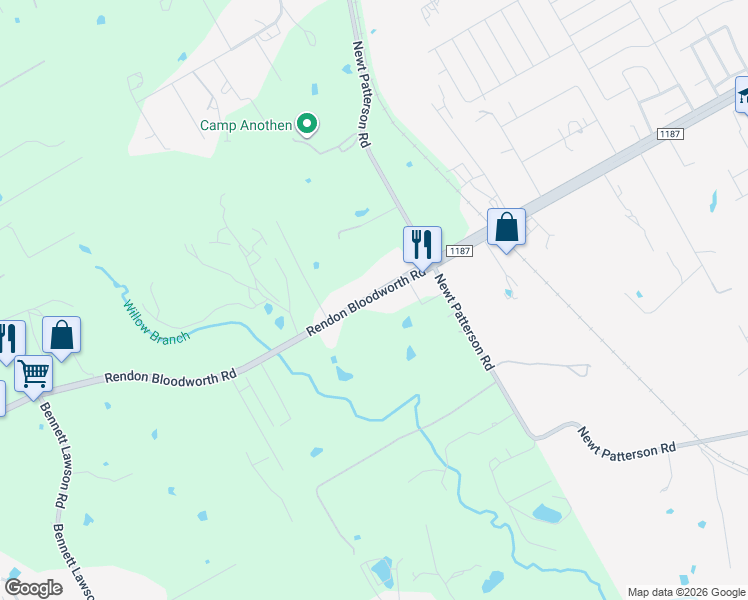 map of restaurants, bars, coffee shops, grocery stores, and more near 8040 Rendon Bloodworth Road in Mansfield