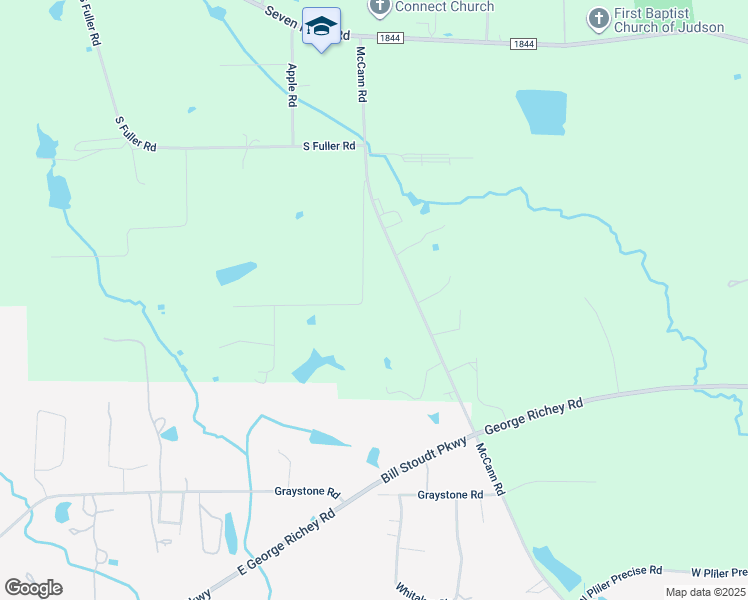 map of restaurants, bars, coffee shops, grocery stores, and more near 395 Allen Road in Longview