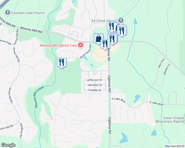 map of restaurants, bars, coffee shops, grocery stores, and more near 1620 Over Cup Circle in Auburn