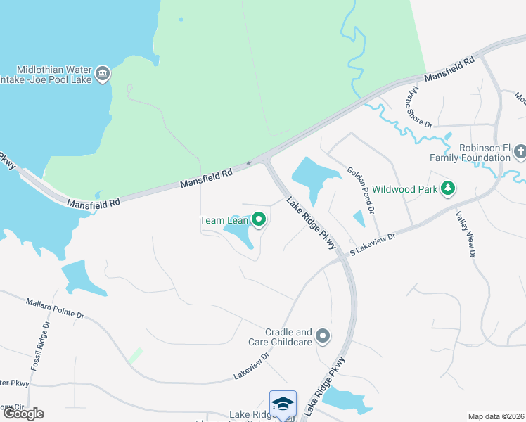 map of restaurants, bars, coffee shops, grocery stores, and more near 2718 Point View in Cedar Hill