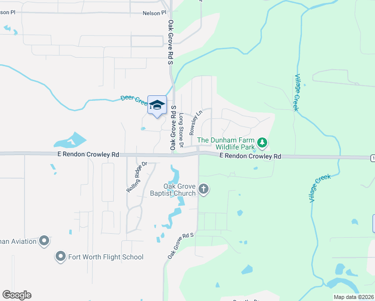 map of restaurants, bars, coffee shops, grocery stores, and more near 1516 Baslow Lane in Burleson