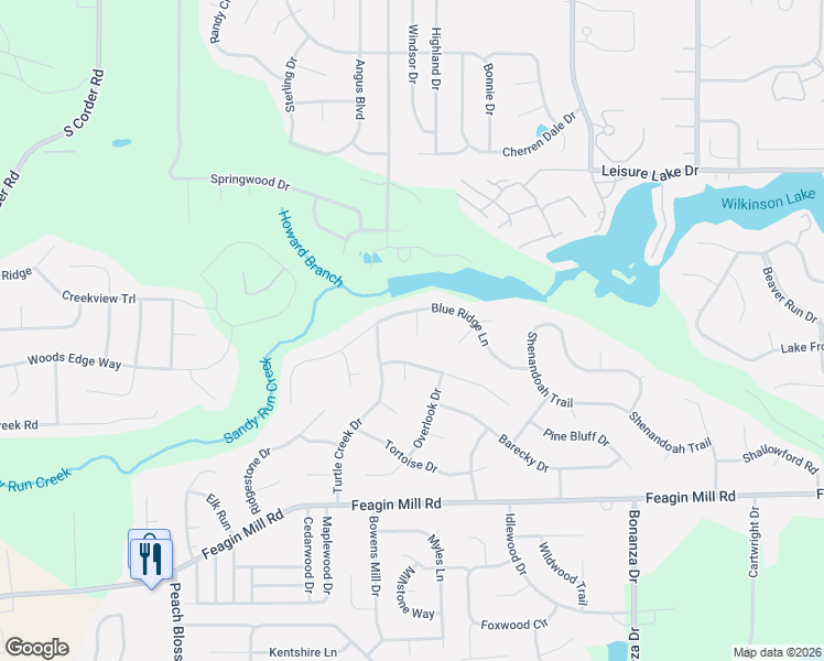 map of restaurants, bars, coffee shops, grocery stores, and more near 105 Gatlin Court in Warner Robins
