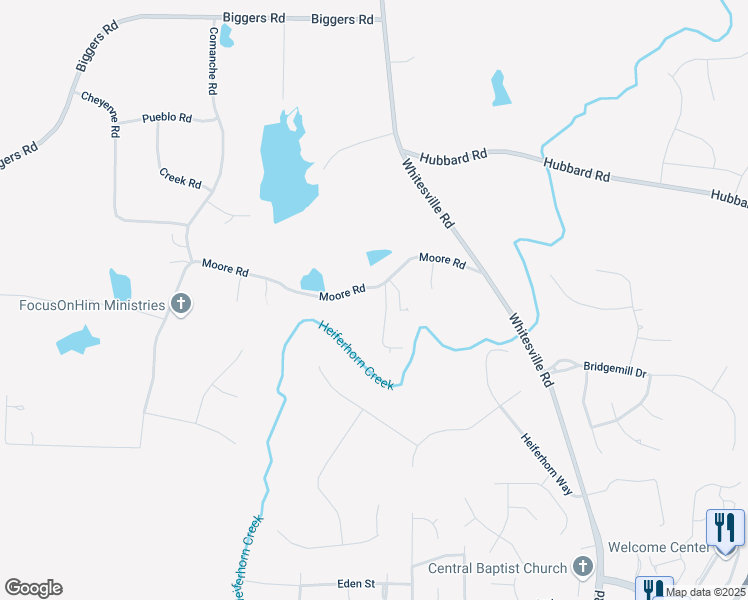 map of restaurants, bars, coffee shops, grocery stores, and more near 966 Moore Road in Columbus