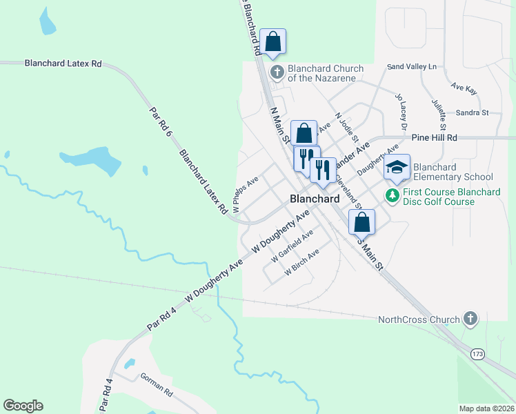 map of restaurants, bars, coffee shops, grocery stores, and more near 285 West Alexander Avenue in Shreveport