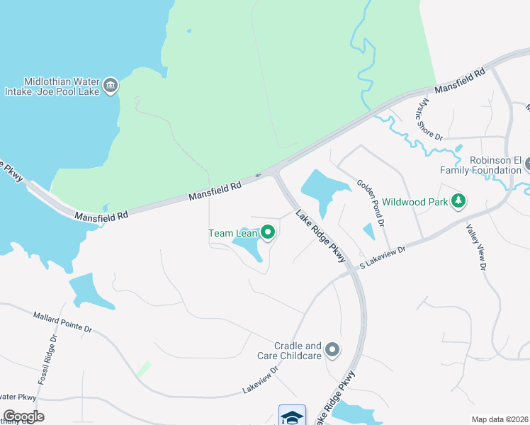 map of restaurants, bars, coffee shops, grocery stores, and more near 2718 Point View in Cedar Hill