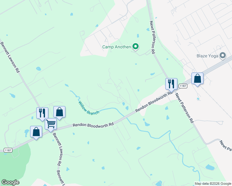 map of restaurants, bars, coffee shops, grocery stores, and more near 7701 Rendon Bloodworth Road in Mansfield