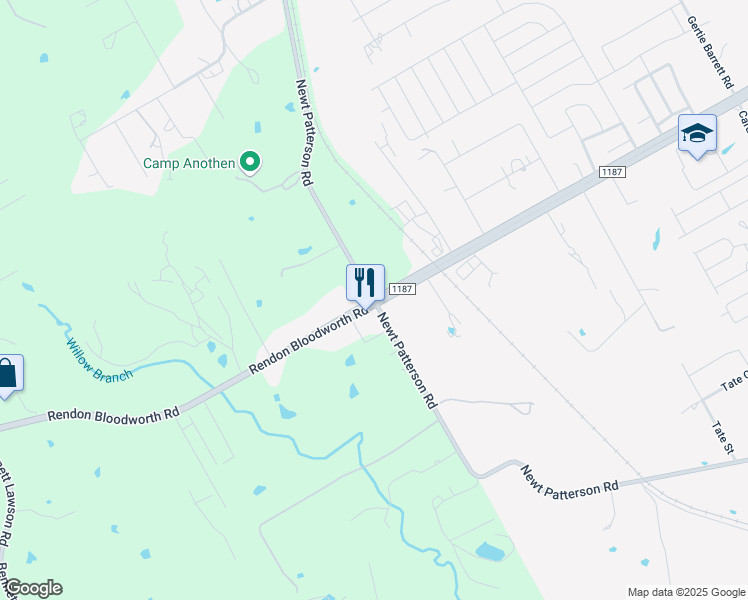 map of restaurants, bars, coffee shops, grocery stores, and more near 4270 Farm to Market Road 1187 in Mansfield