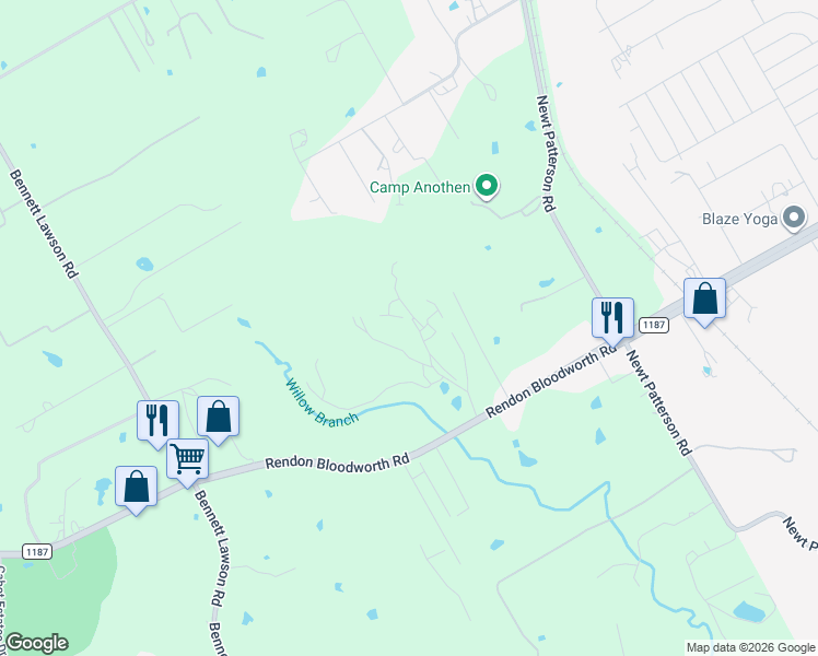 map of restaurants, bars, coffee shops, grocery stores, and more near 7701 Rendon Bloodworth Road in Mansfield