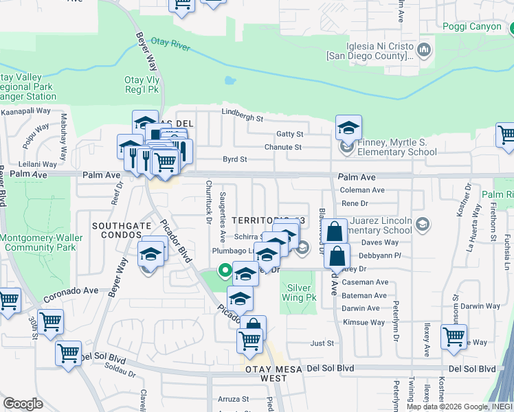 map of restaurants, bars, coffee shops, grocery stores, and more near 822 Grissom Street in San Diego