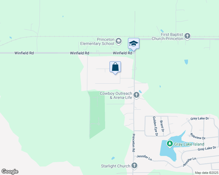 map of restaurants, bars, coffee shops, grocery stores, and more near 82 Princeton Lane in Princeton