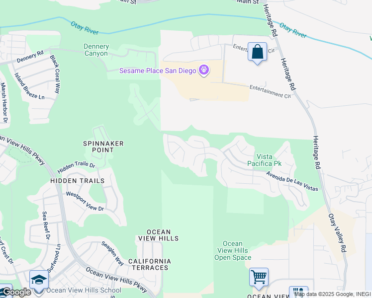 map of restaurants, bars, coffee shops, grocery stores, and more near 5522 Vista San Simeon in San Diego