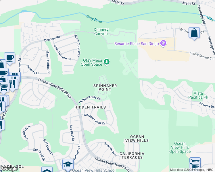 map of restaurants, bars, coffee shops, grocery stores, and more near 762 Castaway Cove in San Diego