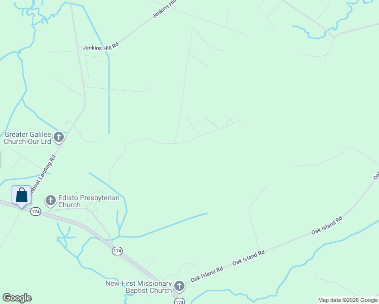 map of restaurants, bars, coffee shops, grocery stores, and more near 7879 Mary Seabrook Road in Edisto Island