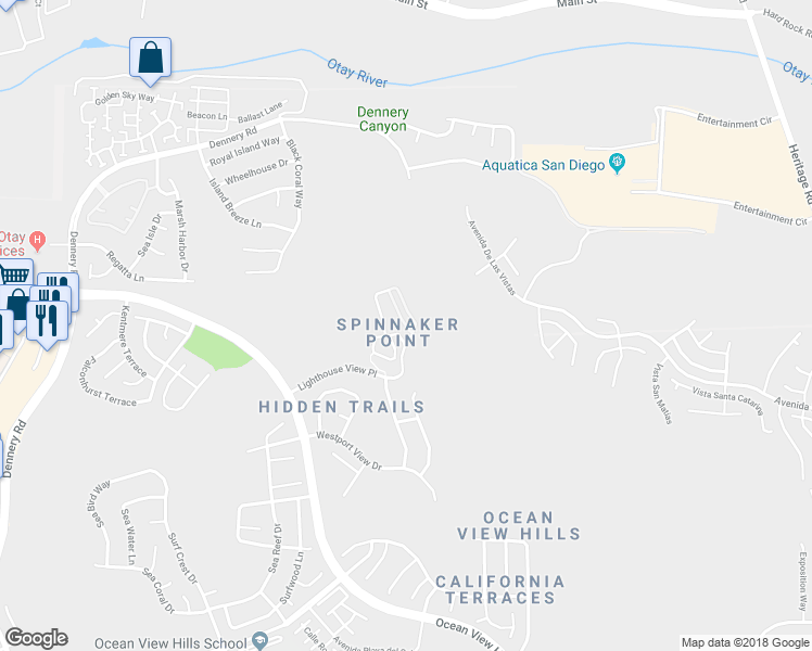 map of restaurants, bars, coffee shops, grocery stores, and more near 762 Castaway Cove in San Diego