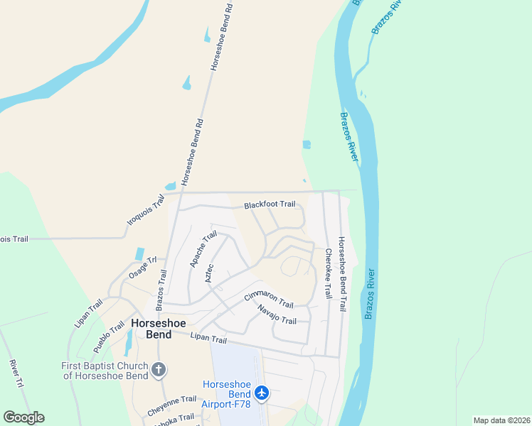 map of restaurants, bars, coffee shops, grocery stores, and more near 7008 Sioux Trail in Weatherford