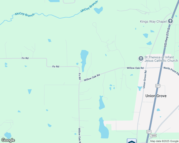 map of restaurants, bars, coffee shops, grocery stores, and more near 180 Carriage Lane in Gladewater