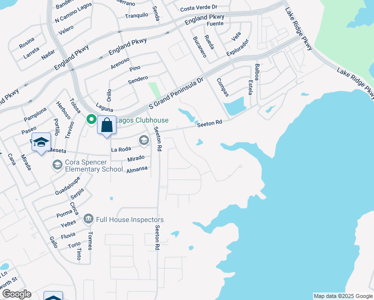 map of restaurants, bars, coffee shops, grocery stores, and more near 7231 Neblina Drive in Grand Prairie