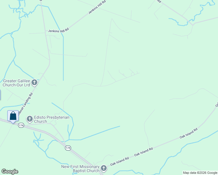 map of restaurants, bars, coffee shops, grocery stores, and more near 7879 Mary Seabrook Road in Edisto Island