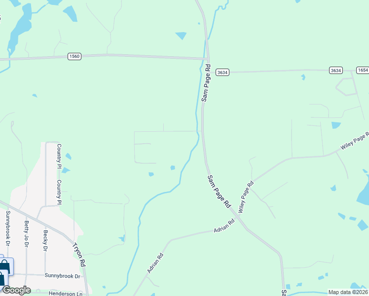 map of restaurants, bars, coffee shops, grocery stores, and more near 2465 Sam Page Road in Longview