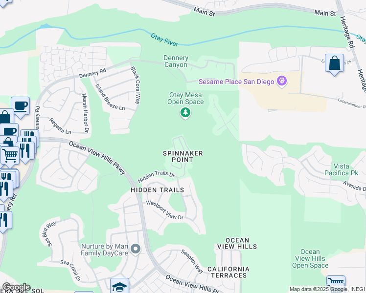 map of restaurants, bars, coffee shops, grocery stores, and more near 762 Castaway Cove in San Diego