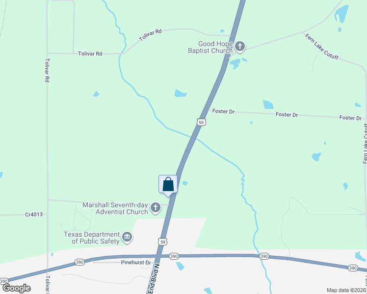 map of restaurants, bars, coffee shops, grocery stores, and more near 3825 U.S. 59 in Marshall