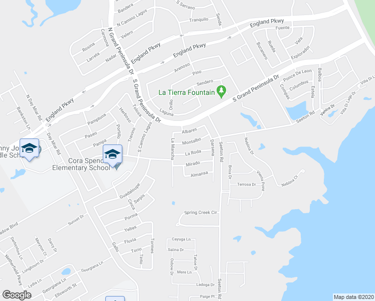 map of restaurants, bars, coffee shops, grocery stores, and more near 2944 La Roda in Grand Prairie