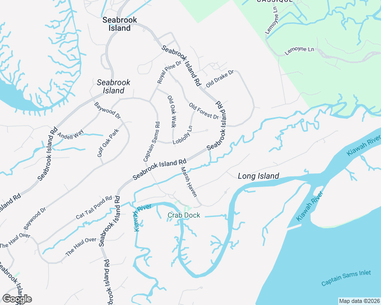 map of restaurants, bars, coffee shops, grocery stores, and more near 2966 Seabrook Island Road in Johns Island