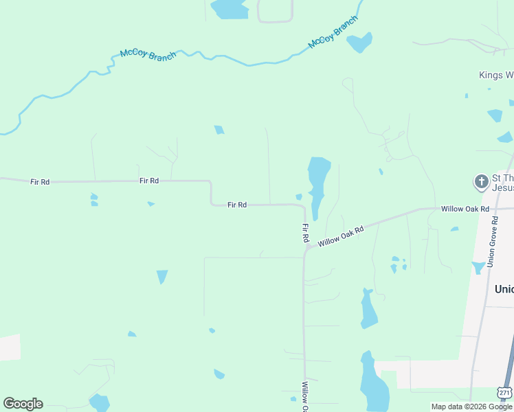 map of restaurants, bars, coffee shops, grocery stores, and more near 495 Fir Road in Gladewater