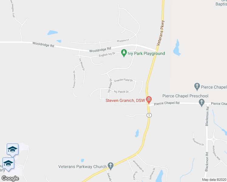 map of restaurants, bars, coffee shops, grocery stores, and more near 4624 Ivy Patch Drive in Columbus
