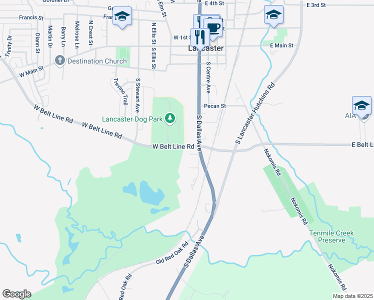 map of restaurants, bars, coffee shops, grocery stores, and more near 115 Nicklaus Nook in Lancaster