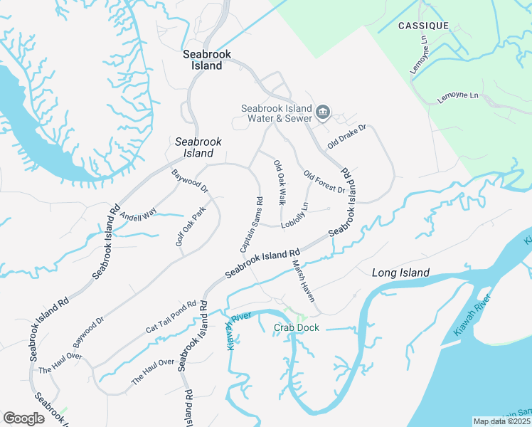 map of restaurants, bars, coffee shops, grocery stores, and more near 2913 Captain Sams Road in Johns Island