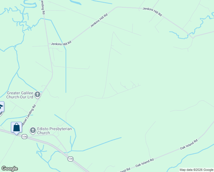 map of restaurants, bars, coffee shops, grocery stores, and more near 7866 Mary Seabrook Road in Edisto Island