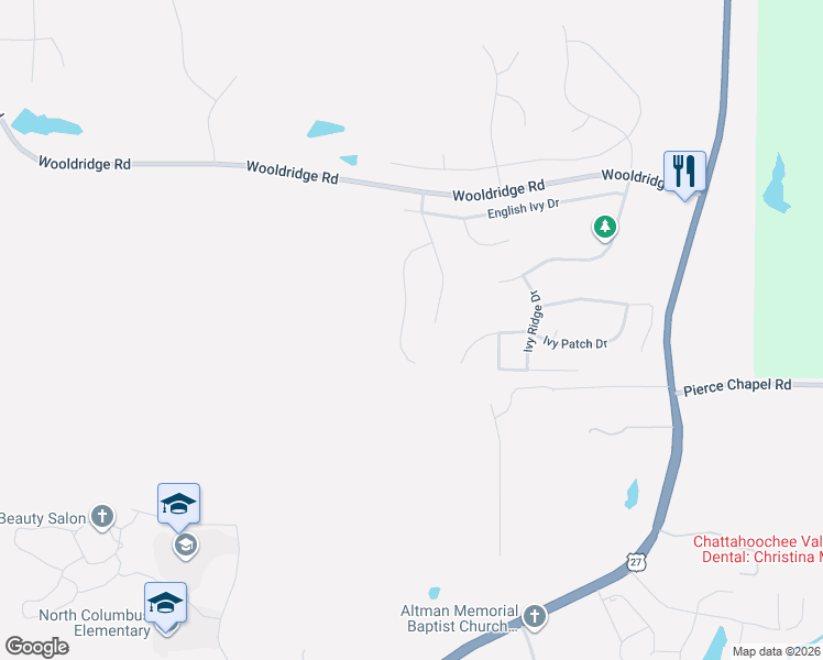 map of restaurants, bars, coffee shops, grocery stores, and more near 9410 Forest Crown Drive in Columbus