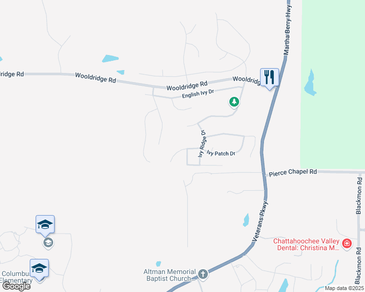 map of restaurants, bars, coffee shops, grocery stores, and more near 4565 Ivy Patch Drive in Columbus
