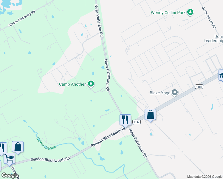map of restaurants, bars, coffee shops, grocery stores, and more near 6355 Newt Patterson Road in Mansfield