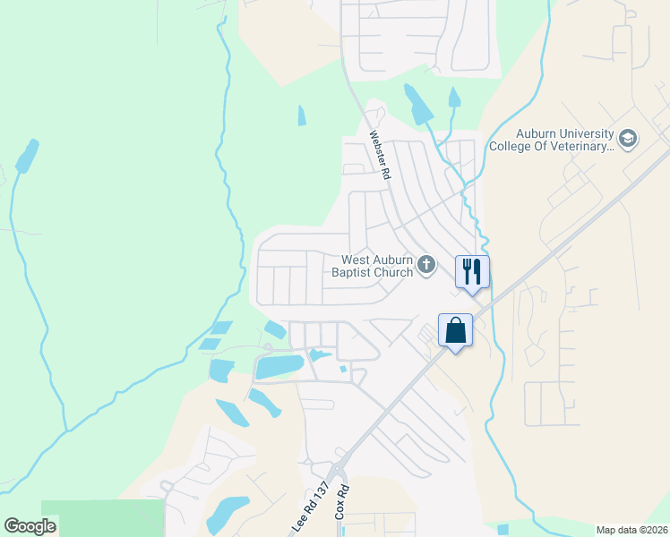 map of restaurants, bars, coffee shops, grocery stores, and more near in Auburn