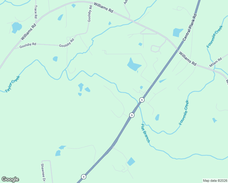 map of restaurants, bars, coffee shops, grocery stores, and more near 105 Hill Ridge Drive in Wetumpka