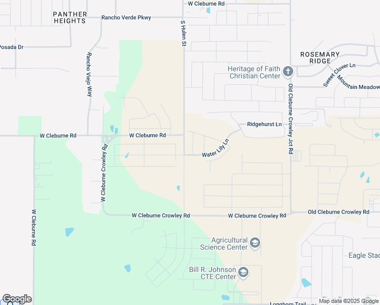 map of restaurants, bars, coffee shops, grocery stores, and more near 10329-10481 West Cleburne Road in Crowley