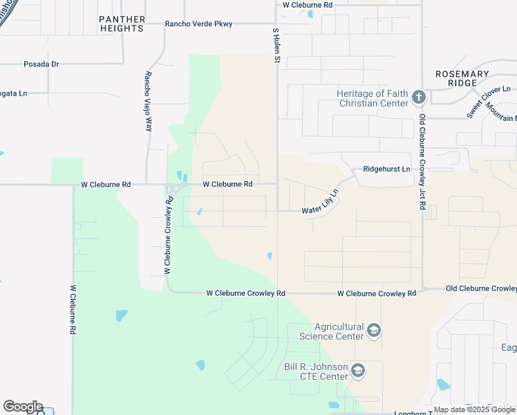 map of restaurants, bars, coffee shops, grocery stores, and more near 10329-10481 West Cleburne Road in Crowley