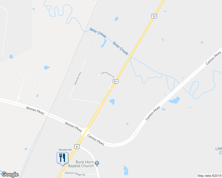 map of restaurants, bars, coffee shops, grocery stores, and more near South Liberty Street in Canton