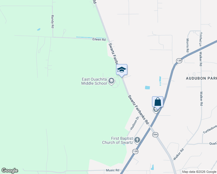 map of restaurants, bars, coffee shops, grocery stores, and more near 835 Swartz Fairbanks Road in Monroe