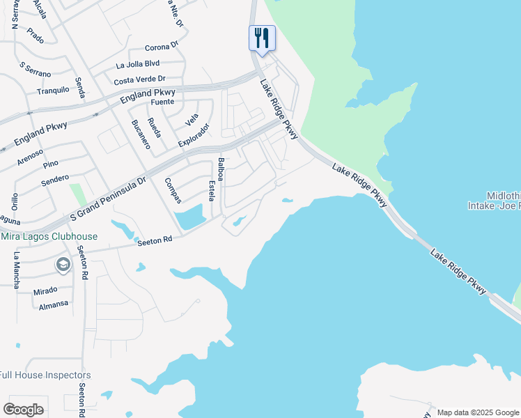 map of restaurants, bars, coffee shops, grocery stores, and more near 2655 Villa Di Lago Drive in Grand Prairie