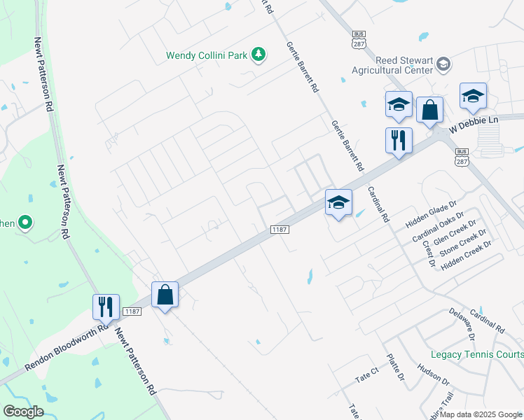 map of restaurants, bars, coffee shops, grocery stores, and more near 1815 Cozumel Drive in Mansfield