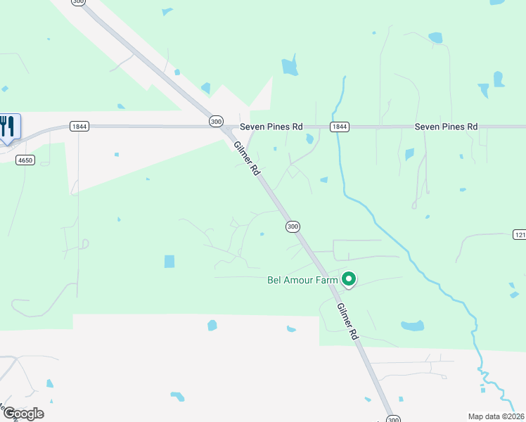 map of restaurants, bars, coffee shops, grocery stores, and more near 126 Gamel Road in Longview