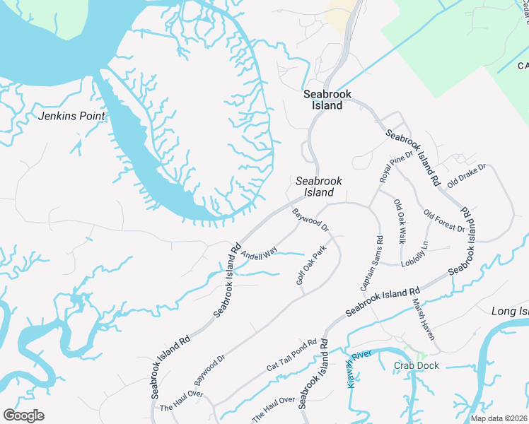 map of restaurants, bars, coffee shops, grocery stores, and more near 2380 Seabrook Island Road in Johns Island