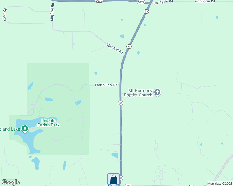 map of restaurants, bars, coffee shops, grocery stores, and more near 3207 Highway 33 in Ruston