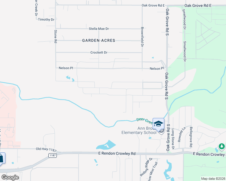 map of restaurants, bars, coffee shops, grocery stores, and more near 1044 Meadow Scape Drive in Burleson