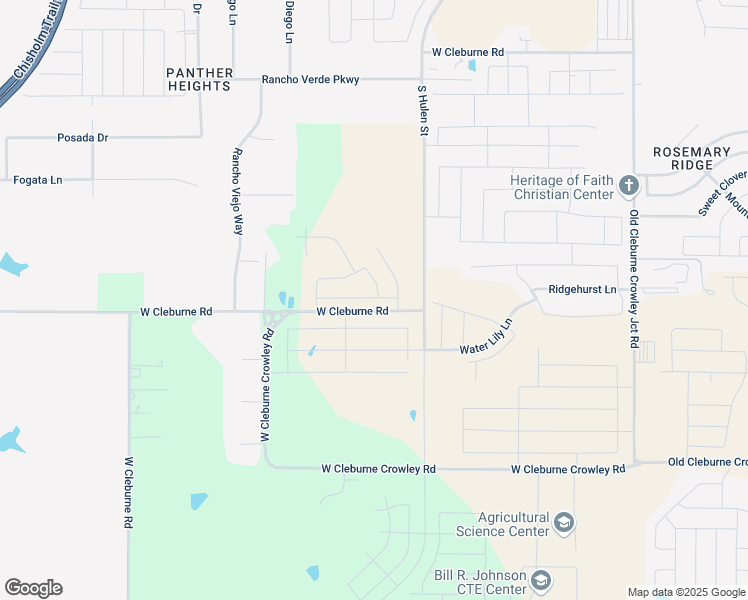 map of restaurants, bars, coffee shops, grocery stores, and more near 10400 West Cleburne Road in Crowley