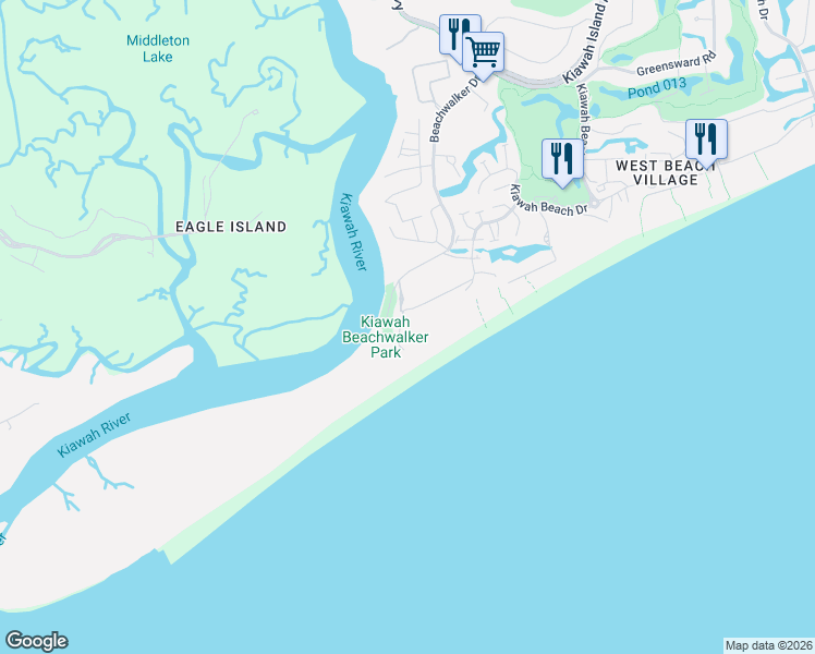 map of restaurants, bars, coffee shops, grocery stores, and more near 5440 Southern Pines Lane in Johns Island